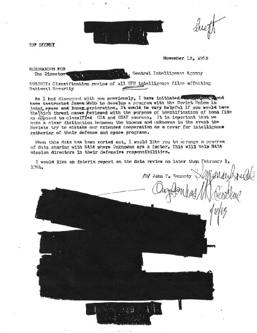 CIA Cover-up Alleged in JFK's 'Secret UFO Inquiry'